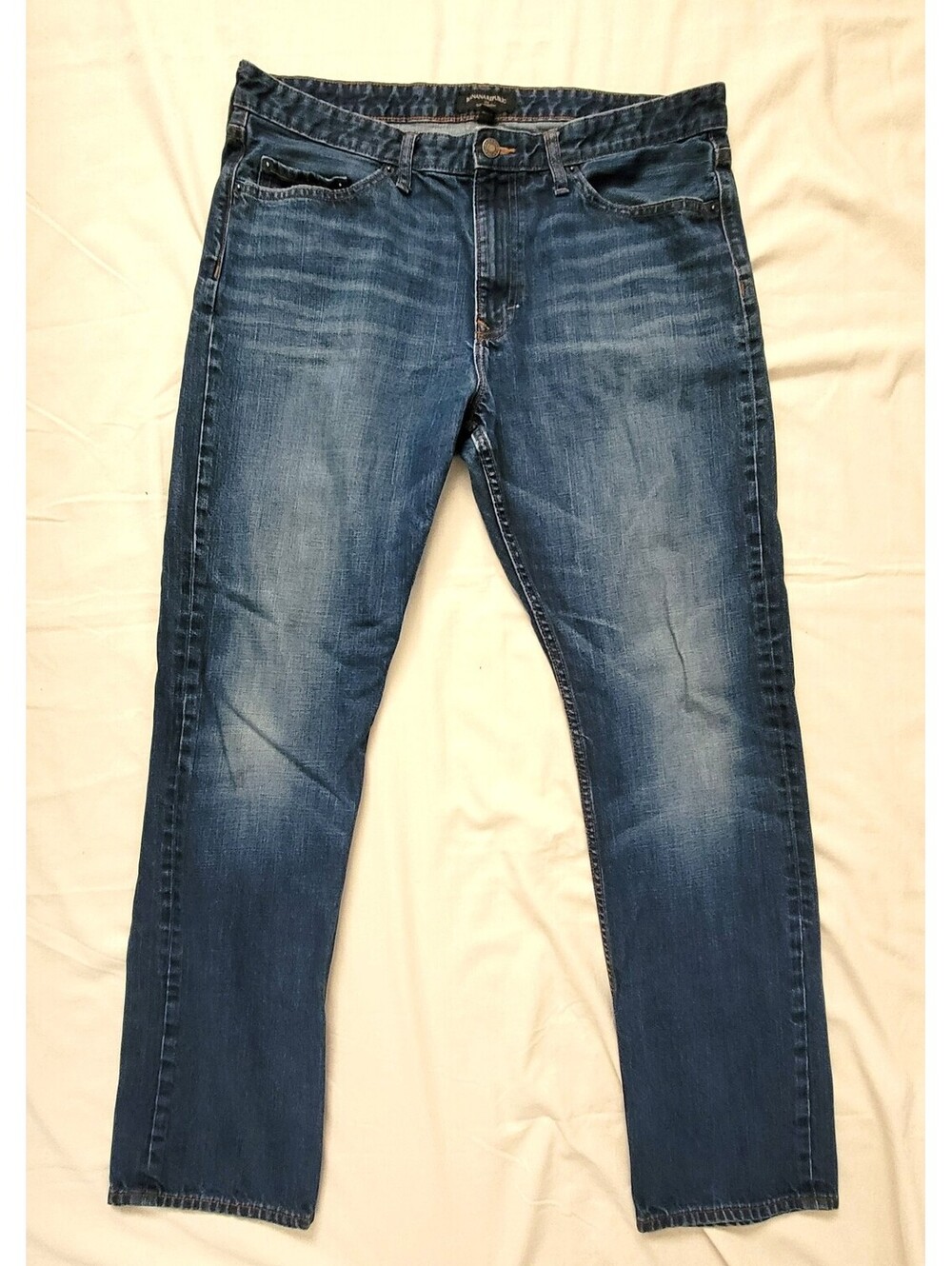 Banana Republic Men's 36x34 Blue Jeans Slim Straight Medium Wash Denim